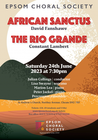 Epsom Choral Society Summer Concert flyer