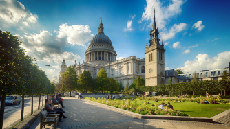 St Paul's Cathedral from the south east