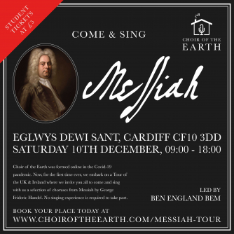 Choir of the earth brings our come and sing Messiah Tour to Cardiff Choir of the earth brings our come and sing Messiah Tour to Cardiff