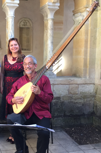 Maria and Din at Iford Manor