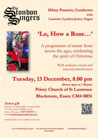 Stondon Singers - Christmas at Blackmore Stondon Singers - Christmas at Blackmore