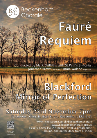 The much-loved Fauré Requiem, with its gorgeous melodies and ethereal beauty, is paired with Richard Blackford’s vibrant 1996 cantata Mirror of Perfection, based on poems of St Francis of Assisi.