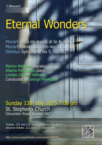 Mozart & Sibelius – Portugheis, Wilmann & London Concert Sinfonia Mozart & Sibelius – Portugheis, Wilmann & London Concert Sinfonia