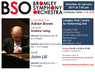 Bromley Symphony Orchestra - January Concert