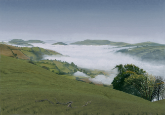 Fog in the Clun Valley by Robert Cunning