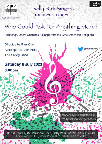 Selly Park Singers Summer Concert 2023 Selly Park Singers Summer Concert 2023