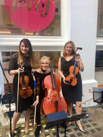 Classical PopUps Strings team up with Royal Philharmonic Principal Trumpet for the first collaborative event with Airbnb - a Concert above a Pub.
