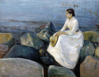 Edvard Munch – Summer night, Inger on the beach (1889), via Picryl.com Edvard Munch – Summer night, Inger on the beach (1889), via Picryl.com