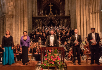 Worcester Festival Choral Society concerts are held in Worcester Cathedral