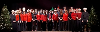 Lea Singers with Christmas hats