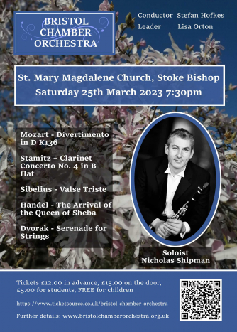 Bristol Chamber Orchestra. Spring Concert