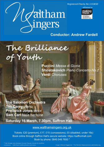 Waltham Singers: The Brilliance of Youth Waltham Singers: The Brilliance of Youth