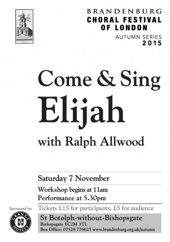 Come & Sing Elijah