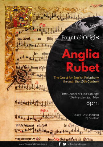 Anglia Rubet Fount and Origin poster