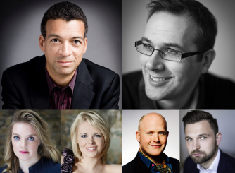 Roderick Williams, Christopher Glynn, Rowan Pierce, Kathryn Rudge, Nicky Spence and James Newby Roderick Williams, Christopher Glynn, Rowan Pierce, Kathryn Rudge, Nicky Spence and James Newby