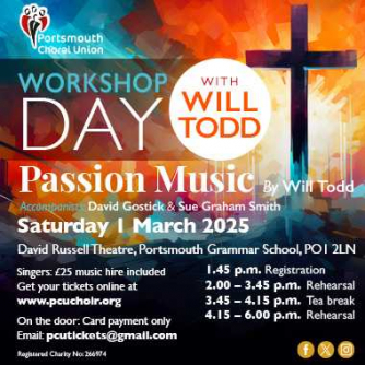 Will Todd is coming to Portsmouth! Come and Sing with Portsmouth Choral Union! Will Todd is coming to Portsmouth! Come and Sing with Portsmouth Choral Union!