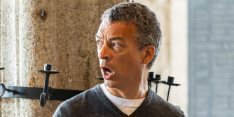 Roderick Williams singing in St Endellion Church