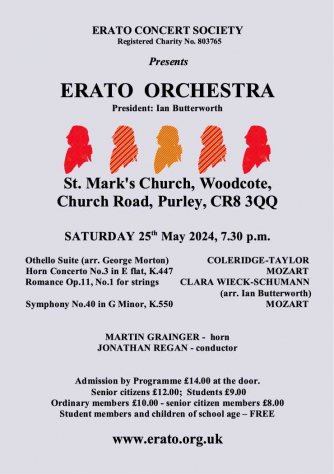Erato Orchestra 25th May 2024 concert
