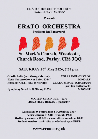 Erato Orchestra 25th May 2024 concert Erato Orchestra 25th May 2024 concert