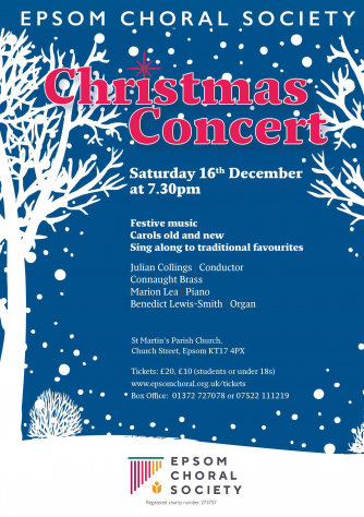 Epsom Choral Society Christmas Concert flyer Epsom Choral Society Christmas Concert flyer