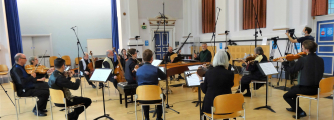 Members of Leeds Baroque recording A Portrait of Henry Purcell Members of Leeds Baroque recording A Portrait of Henry Purcell