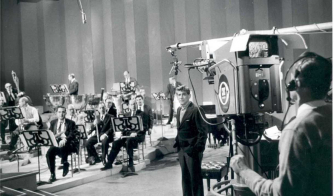 Bernstein using a TV camera
