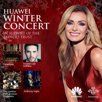 Join us for an evening of seasonal music and song, as the Huawei Winter Concert returns with a mesmerising line up, led by principal artist Katherine Jenkins. Katherine is supported by critically acclaimed and award-winning chamber choir Tenebrae and ten Join us for an evening of seasonal music and song, as the Huawei Winter Concert returns with a mesmerising line up, led by principal artist Katherine Jenkins. Katherine is supported by critically acclaimed and award-winning chamber choir Tenebrae and ten