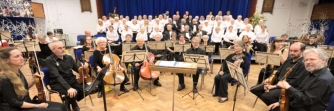 The choir and Orchestra at their Christmas 2015 concert