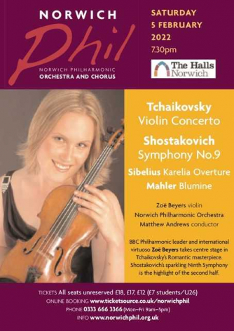 Norwich Philharmonic Orchestra - February 2022 Concert Norwich Philharmonic Orchestra - February 2022 Concert