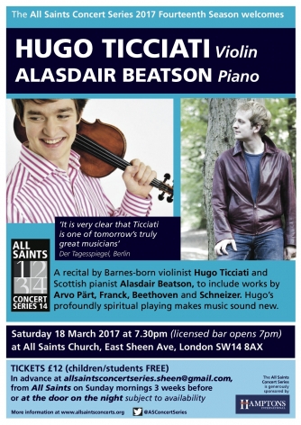 Hugo Ticciati and Alasdair Beatson Hugo Ticciati and Alasdair Beatson