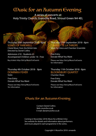 MusicFor's first series MusicFor's first series