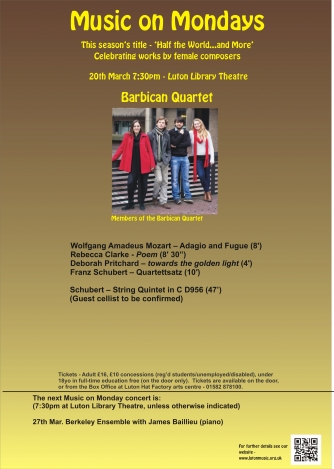 Barbican Quartet with Jonathan Dormand Barbican Quartet with Jonathan Dormand