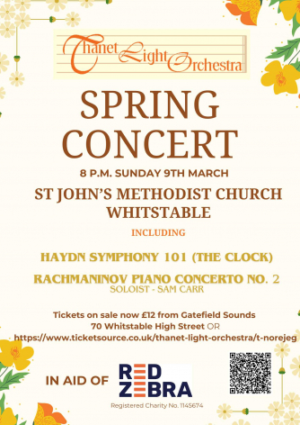 Thanet Light Orchestra Spring Concert Thanet Light Orchestra Spring Concert