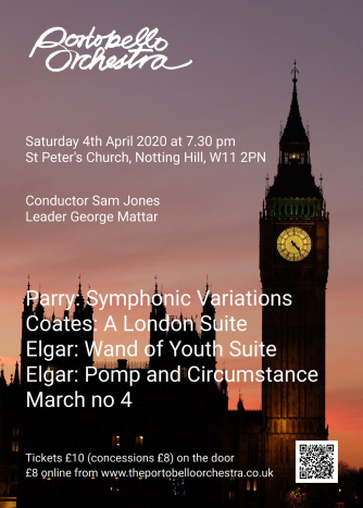 Portobello Concert poster April 2020