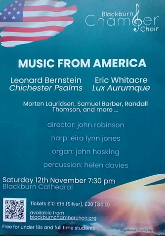 Blackburn Chamber Choir - music from America Blackburn Chamber Choir - music from America