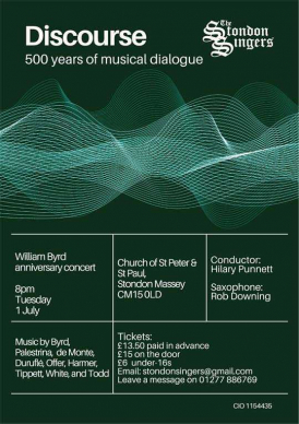 The Stondon Singers - William Byrd Anniversary Concert 2025