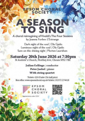 Epsom Choral Society – A Season to Sing flyer