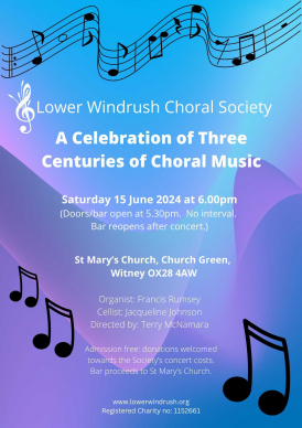 Summer Choral Concert at St Mary's Church in Witney Oxfordshire