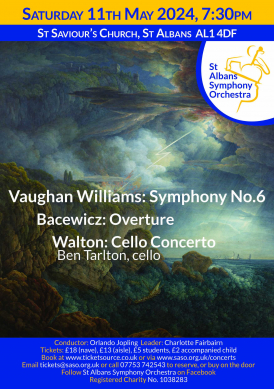 St Albans Symphony Orchestra 11-May-24 concert