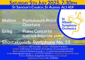 St Albans Symphony Orchestra 2025 summer concert