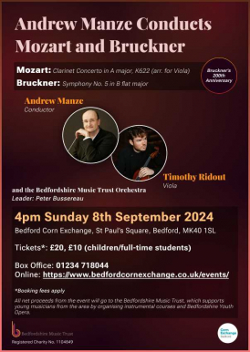 Andrew Manze Conducts Mozart and Bruckner with Timothy Ridout, viola