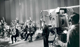 Bernstein using a TV camera