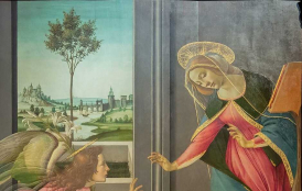 Sandro Botticelli, Cestello Annunciation (detail) 1489, via Wikimedia Commons