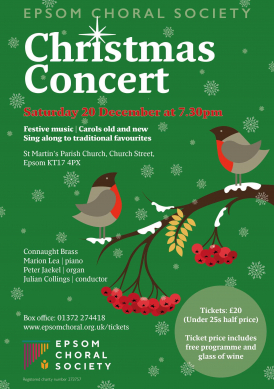 Epsom Choral Society – Christmas concert flyer