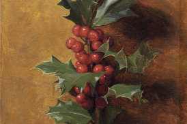 detail of The Four Seasons - Holly, James Hayllar, 1873