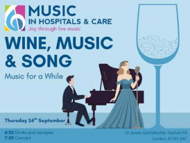 Music in Hospitals & Care brings live music to people in hospitals, hospices, care homes and community settings.  They offer something