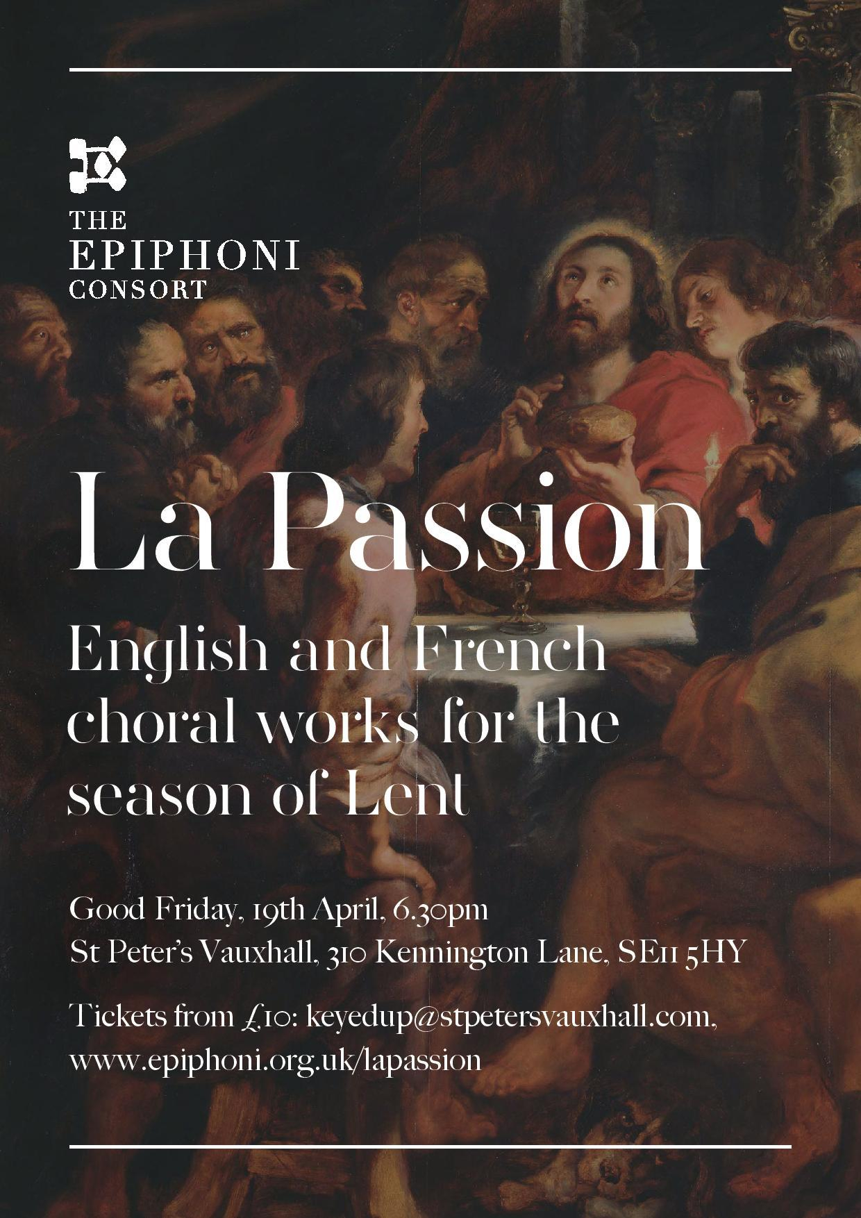 La Passion Music for Good Friday A programme of English and French