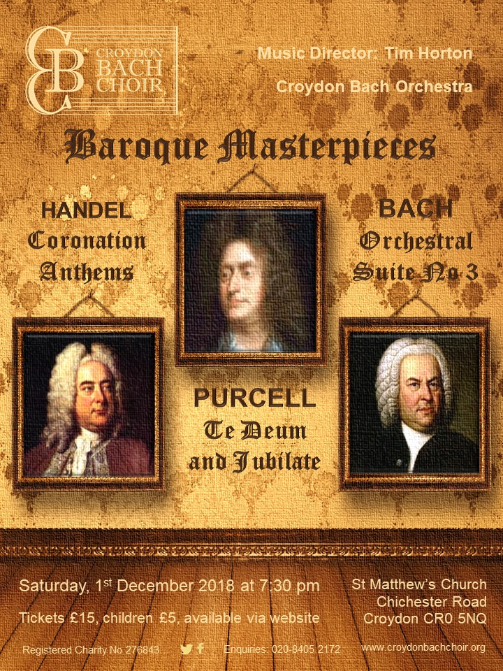 Croydon Bach Choir Christmas Concert Baroque Masterpieces at St