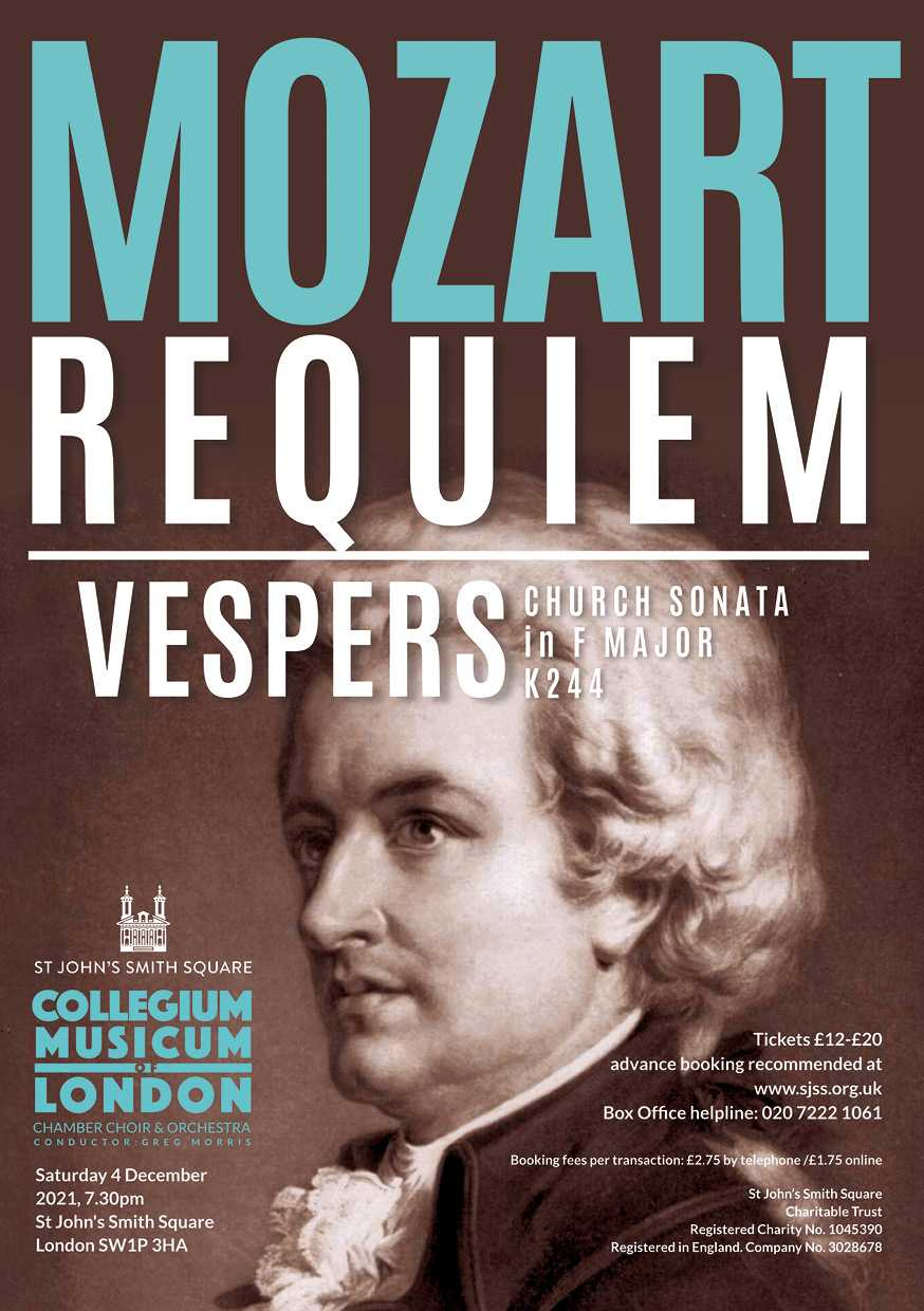 Mozart Requiem + Vespers K 339 & Church Sonata in F major, K.244 at St